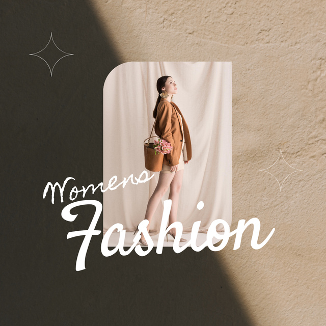 Stunning Stylish Woman Highlights Trendy Fashion Sale Ad Instagram Tasarım Şablonu