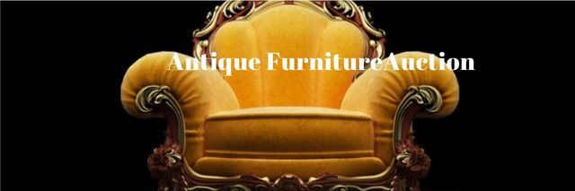 Antique Furniture Auction Luxury Yellow Armchair Twitter Design Template