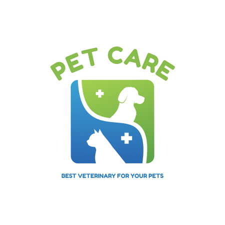 Cuidados com Animais e Veterinária Animated Logo Modelo de Design