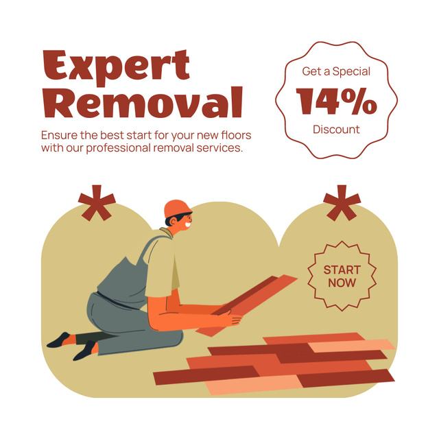 Highly Pro Removal Service At Discounted Rates Animated Post Design Template
