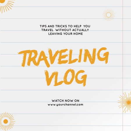 Designvorlage Travel Blog Promotion für Instagram