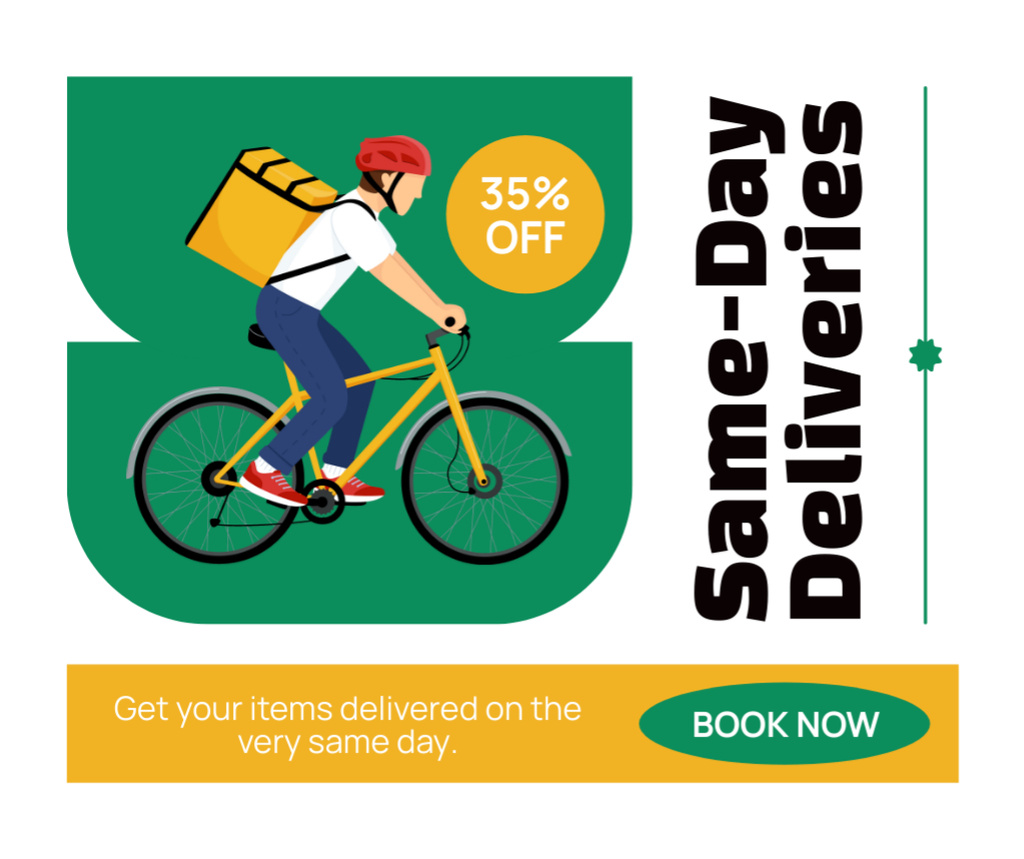 Same-Day Delivery Services Facebook Design Template