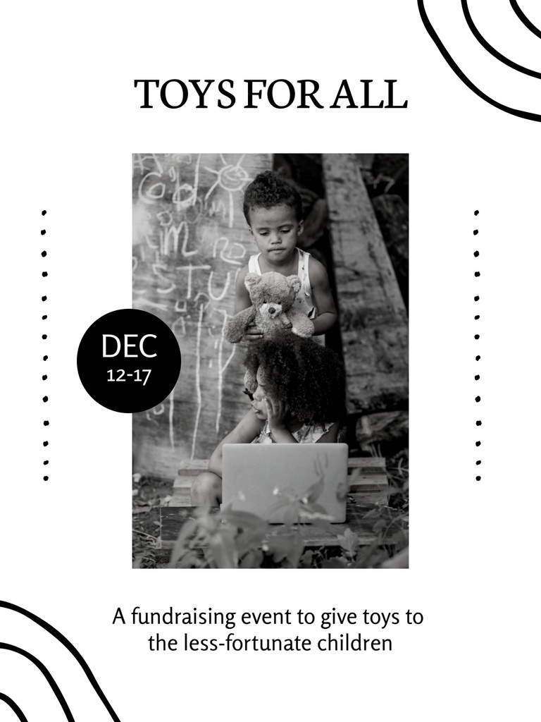 Donation of Toys for Small Children Poster 36x48in Design Template