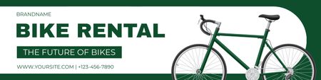 Szablon projektu Oferta wynajmu rowerów na zielono Twitter