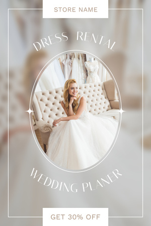 Designvorlage Hochzeitskleid Salon Angebot für Pinterest