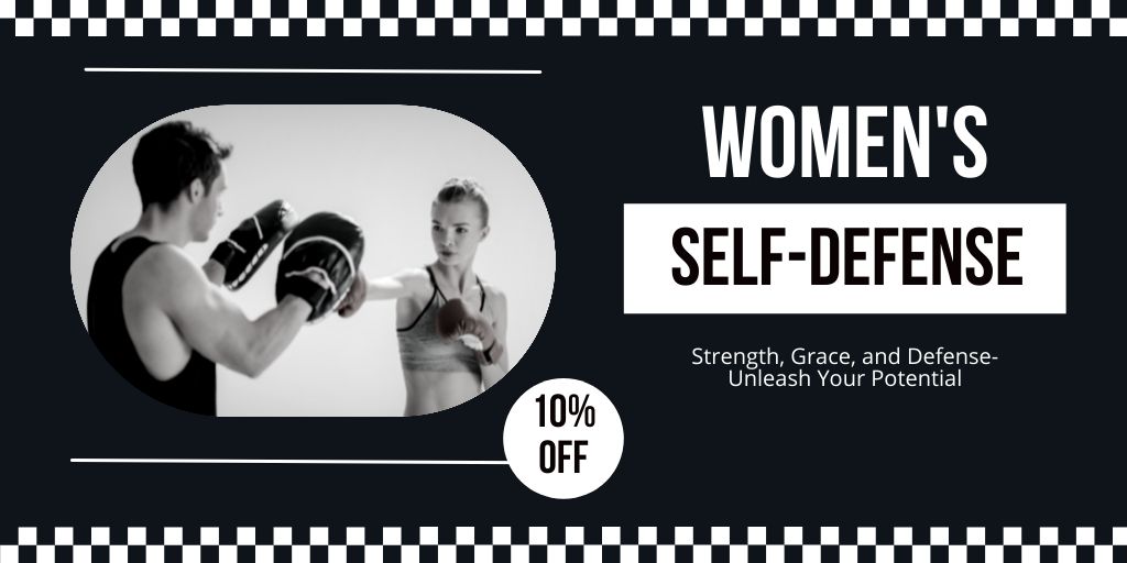 Modèle de visuel Women's Self-Defence Course Ad - Twitter
