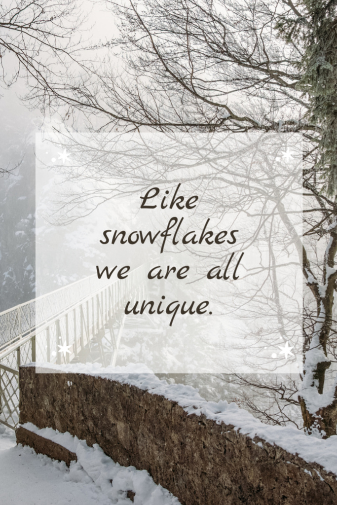 Inspirational Phrase with Winter Park Postcard 4x6in Vertical Šablona návrhu