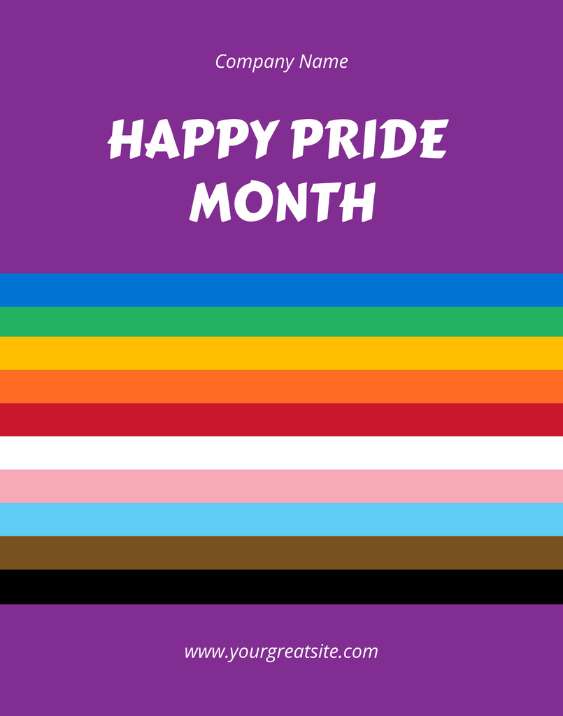 Modèle de visuel LGBT Education Announcement with Pride Month Greeting - Poster 22x28in
