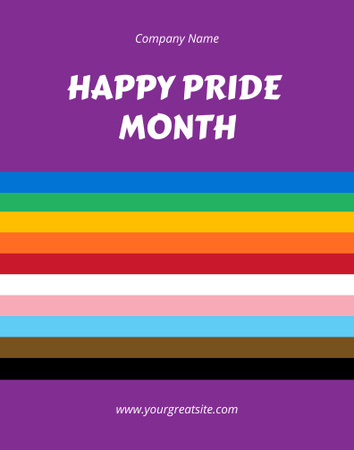 Ontwerpsjabloon van Poster 22x28in van LGBT Education Announcement with Pride Month Greeting