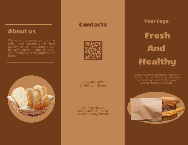 Crispy Pastry Offer at Bakery Brochure 8.5x11in Tasarım Şablonu