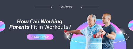 Offer of Workout for Parents Facebook cover Design Template