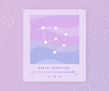 Horoscope Announcement with Constellation Facebook Design Template
