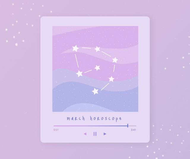 Horoscope Announcement with Constellation Facebook tervezősablon