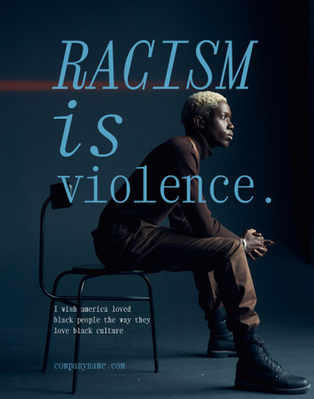 Designvorlage Protest against Racism für Poster 22x28in