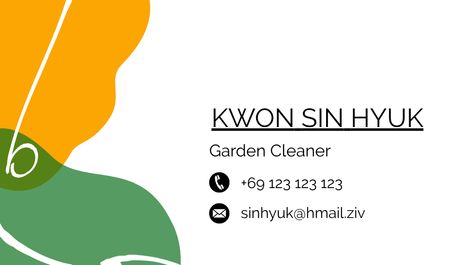 Garden Cleaner Offer with Flower Business Card US Design Template