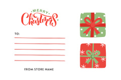 Illustrated Christmas Greetings with Colorful Gift Boxes
