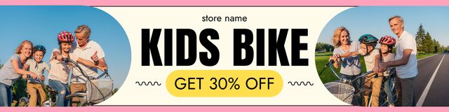 Designvorlage Kids' Bikes Sale for Active Family Leisure für Twitter