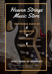 Trendsetting Music Store Offer With Guitars