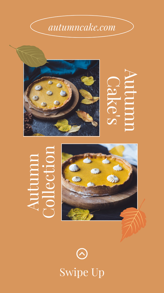 Autumn Cake's Instagram Story – шаблон для дизайну