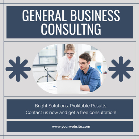 Platilla de diseño Services of General Business Consulting LinkedIn post