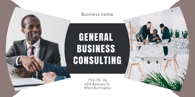 General Business Consulting Services Image Design Template