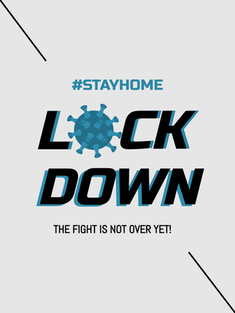 Ontwerpsjabloon van Poster US van Stay Home Pandemic Motivation