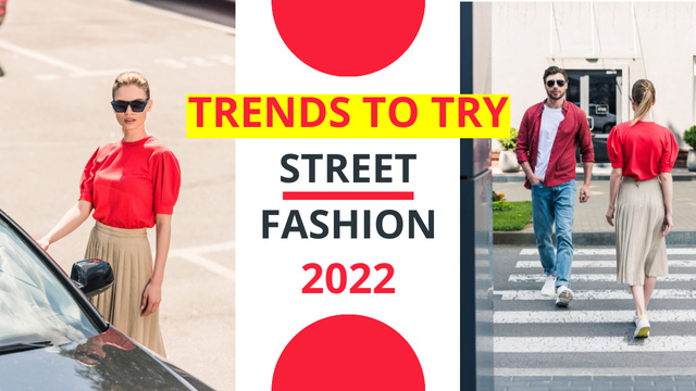 Street Fashion Trends Youtube Thumbnail Design Template