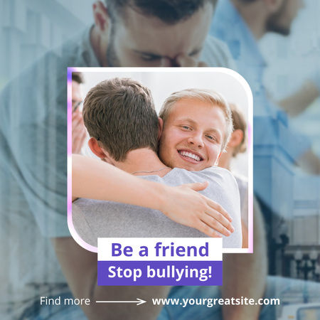 Awareness of Stop Bullying Animated Post Design Template