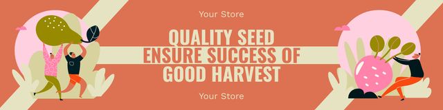 Sale Offer of Quality Seeds for Harvest Twitter Design Template