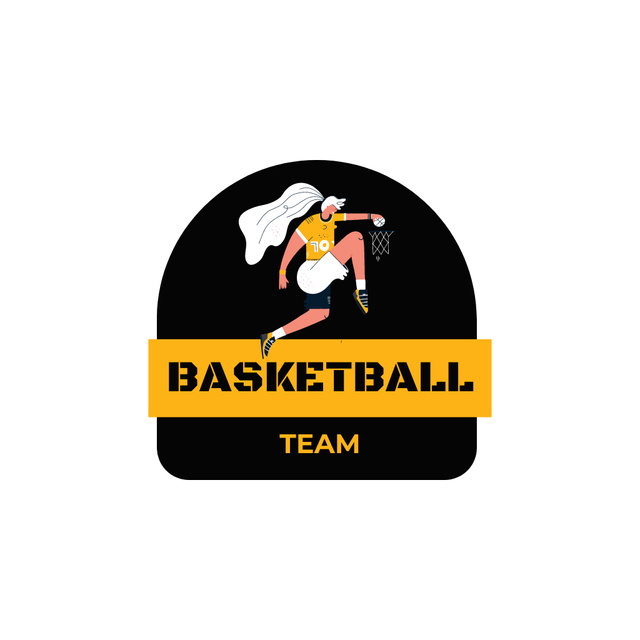 Basketball Sport Team Emblem Logo Šablona návrhu