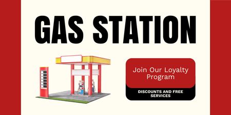 Loyalty Program Offer from Gas Station Twitter Design Template