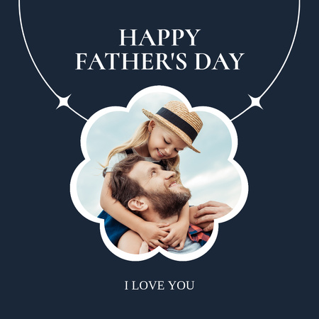 Bright Wishes on Father's Day Holiday Instagram Design Template