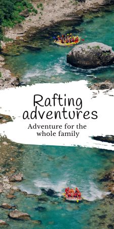 Designvorlage Rafting-Abenteuer-Angebot für Graphic