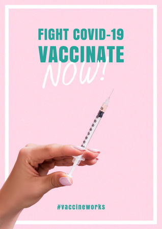 Designvorlage Virus Vaccination Motivation für Poster