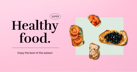 Healthy Food Offer Facebook AD Tasarım Şablonu