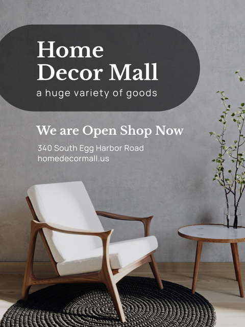 Cozy Home Furniture Items Poster US tervezősablon