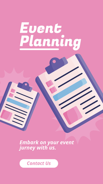 Platilla de diseño List of Event Planning Tasks Instagram Story
