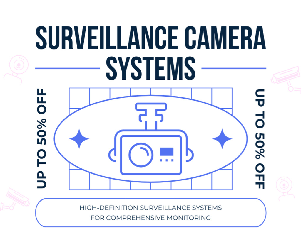 Discount on Surveillance Systems Installing Facebook Modelo de Design