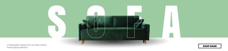 Sale of Stylish Green Sofa Ebay Store Billboard Design Template