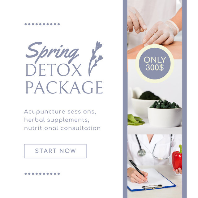 Plantilla de diseño de Beneficial Price For Spring Detox Package In Alternative Medicine Instagram 