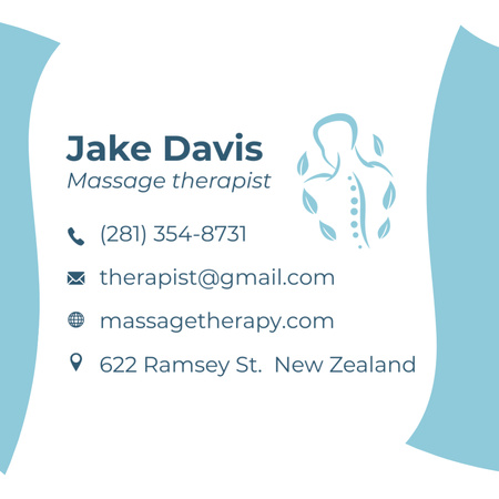 Template di design Massage Therapy Services Offer Square 65x65mm