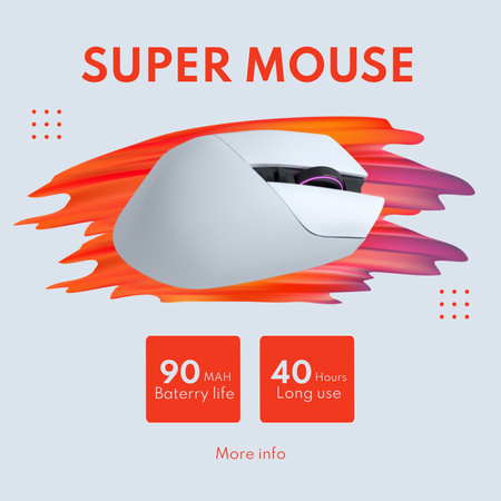 Purchase Offer Super Mouse for Computer Instagram Design Template