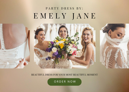Modèle de visuel Party Dress happy flower Luxury Model - Card
