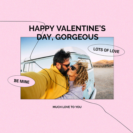 Plantilla de diseño de Cute Valentine's Day Greeting Instagram 