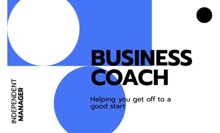 Business Coach Services Business Card 91x55mm Design Template