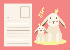 Welcome to Baby Shower Invitation with Cute Bunnies