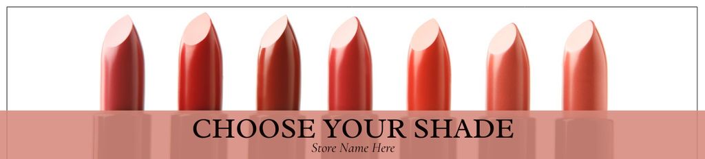 Plantilla de diseño de Collection of Lipstick Shades Ebay Store Billboard 