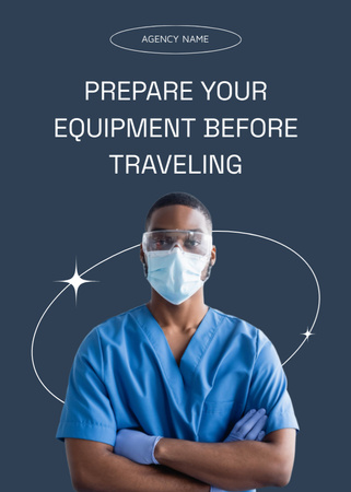 Travel Preparation Tips with Doctor Flayer Design Template