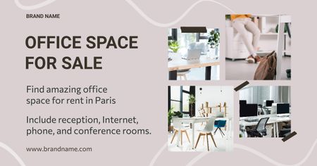 Platilla de diseño Office Space For Sale In Paris Facebook AD