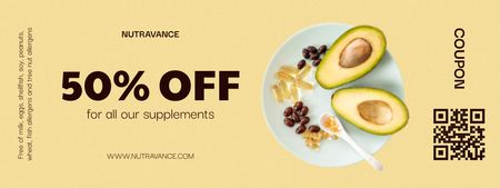 Premium Nutritional Supplements And Vitamins Sale Offer Coupon Design Template